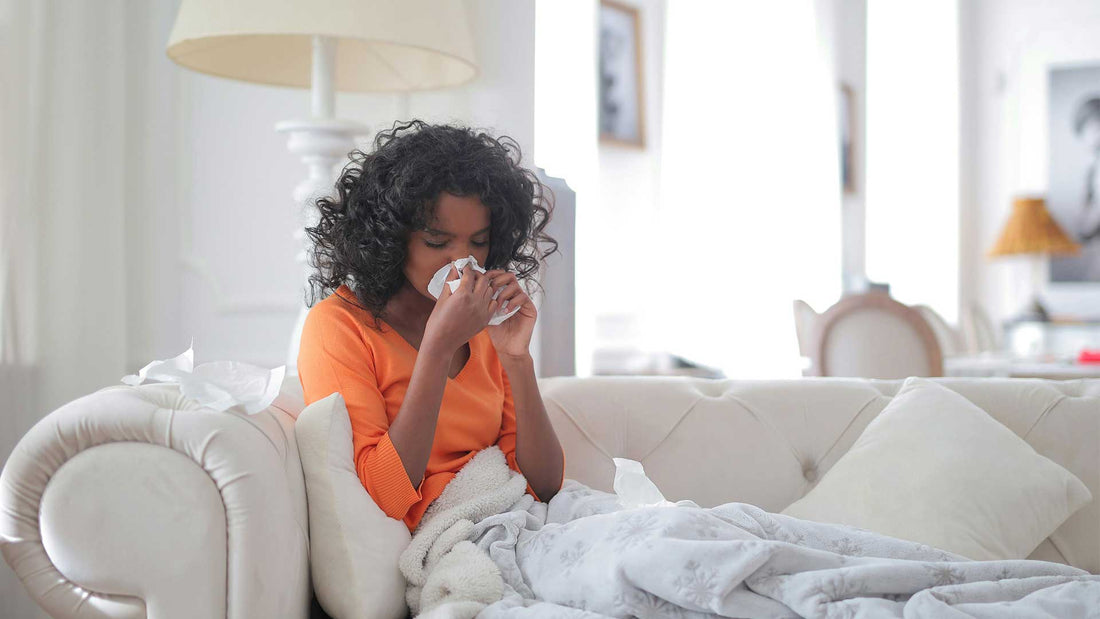 Woman suffering from allergies 